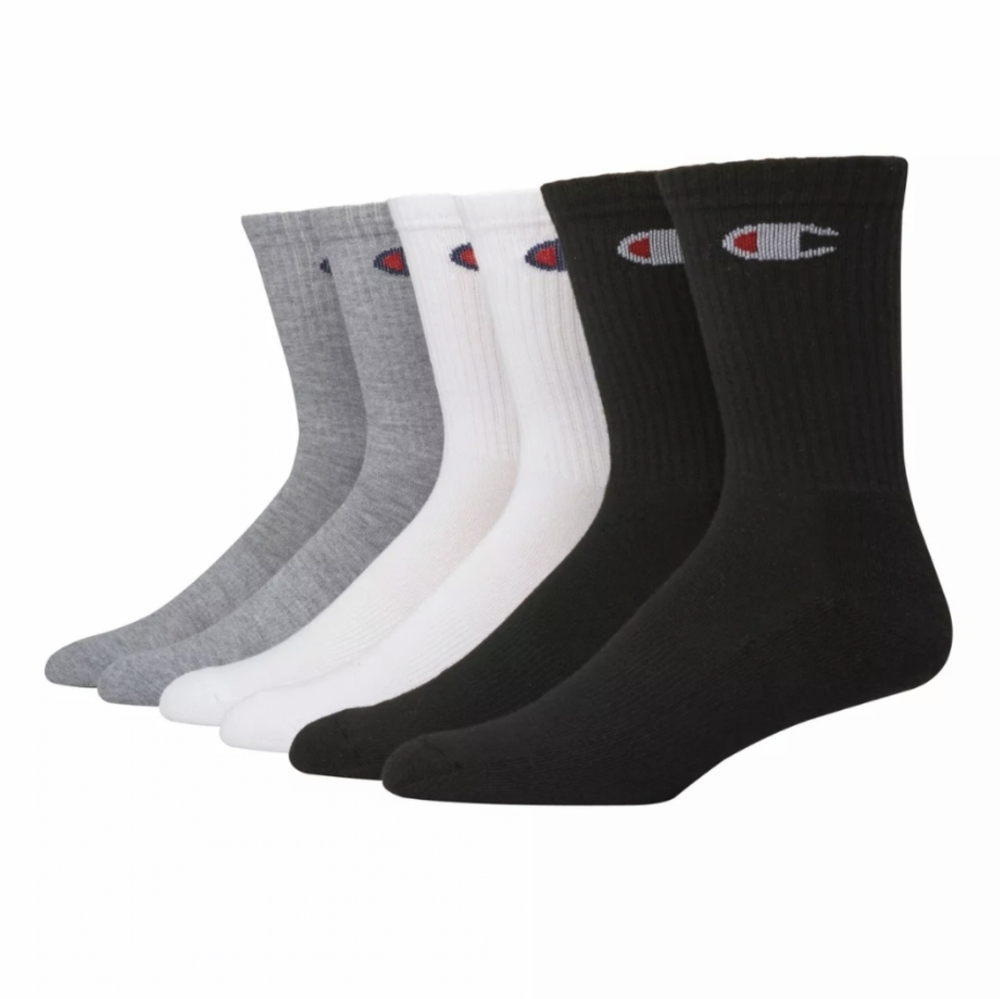 Champion Crew Socks 6-pairs Men's Athletics Logo